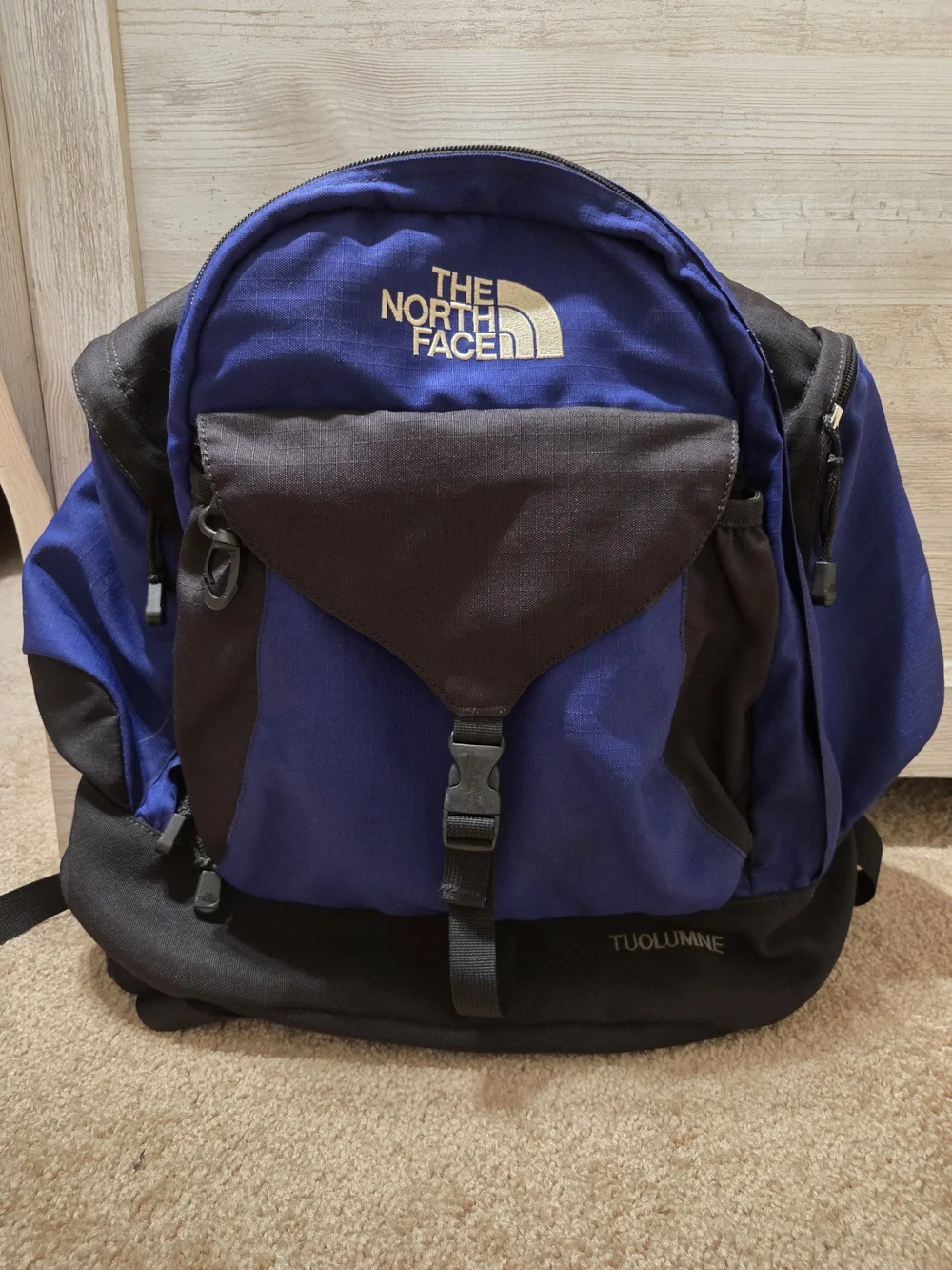 The North Face Tuolumne Backpack Blue & Black Outdoor School Travel Pack